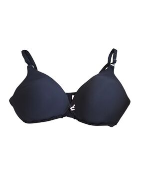 Victoria's Secret Angel Black Smooth Molded Bra with Lace Trim